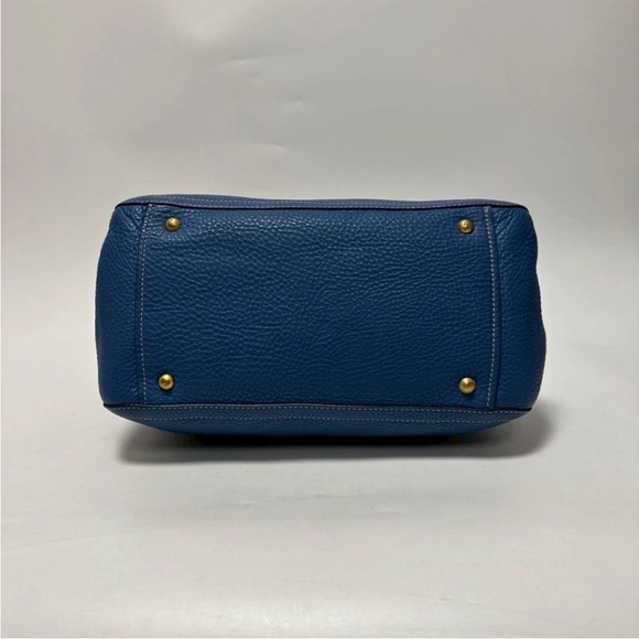 Miu Miu Royal Blue Leather Tote - Picture 6 of 11